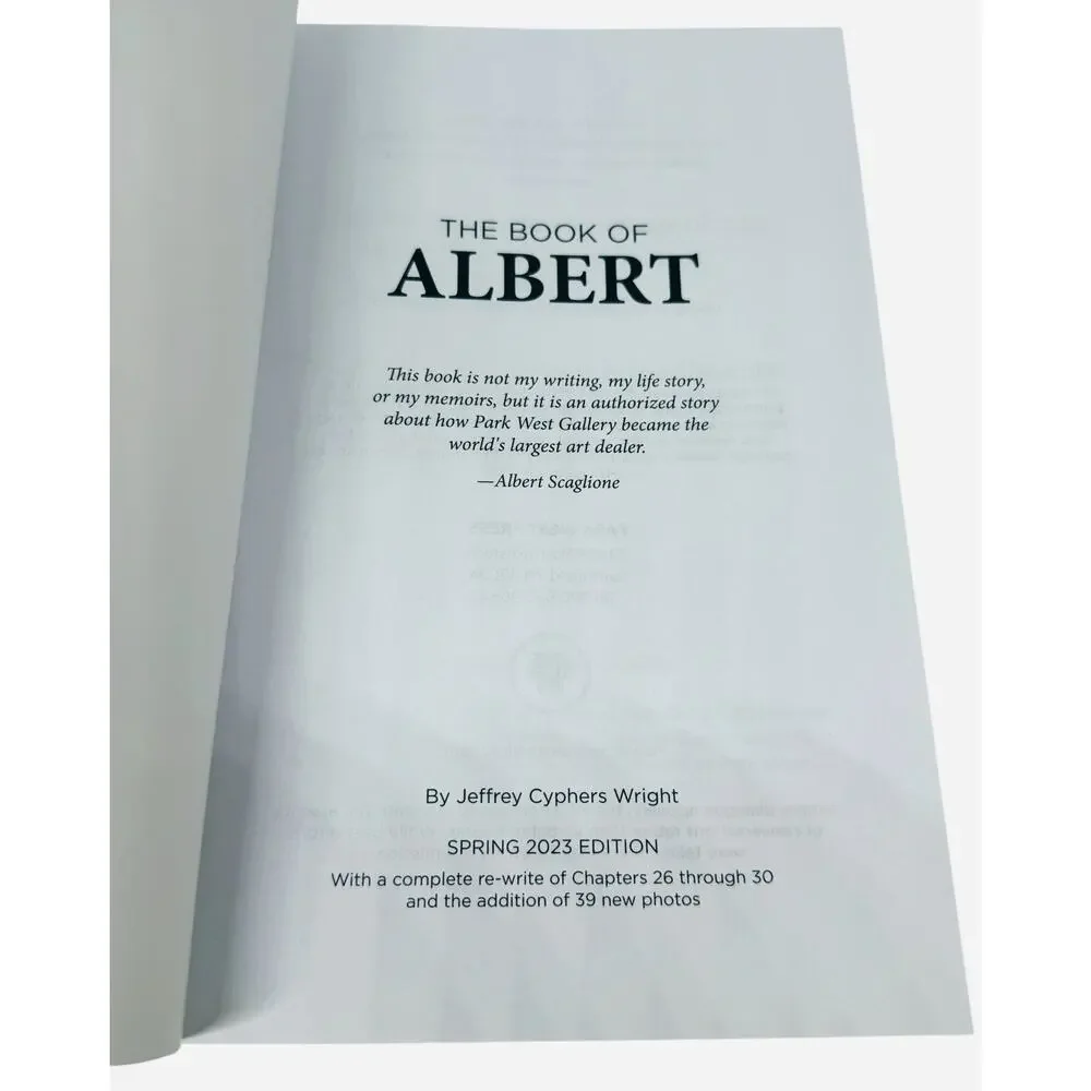 Jeffrey Cyphers Wright - The Book Of Albert - Park West Art Dealer Spring 23 New
